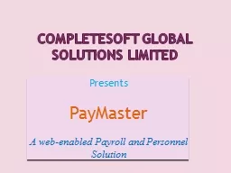CompleteSoft  global solutions Limited