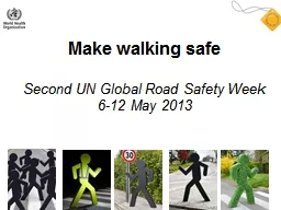 Make   walking   safe Second UN Global Road Safety Week