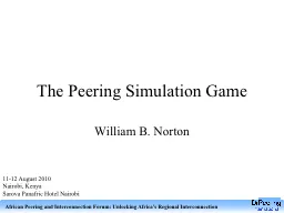 The Peering Simulation Game