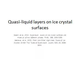Quasi-liquid layers on ice crystal surfaces