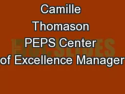 Camille Thomason PEPS Center of Excellence Manager