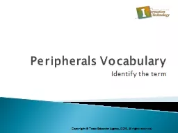 Peripherals Vocabulary Identify the term