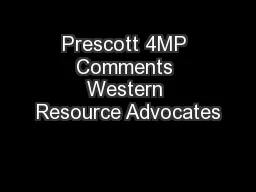 Prescott 4MP Comments Western Resource Advocates