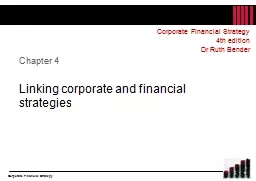 Chapter 4 Linking corporate and financial strategies