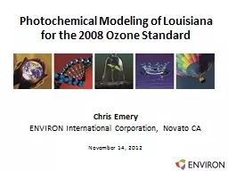Photochemical Modeling  of Louisiana