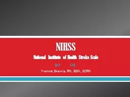 NIHSS National Institute of Health Stroke Scale