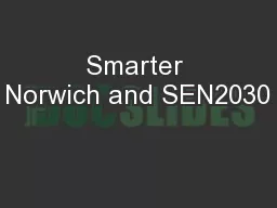 Smarter Norwich and SEN2030