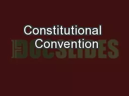 Constitutional  Convention