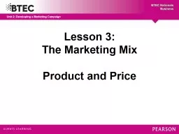 Lesson 3: The Marketing