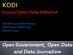 KODI  Kenya  Open Data Initiative