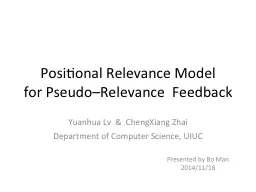 Positional Relevance Model