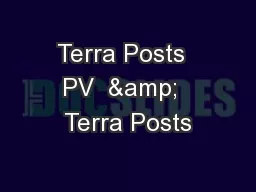 Terra Posts  PV  &  Terra Posts