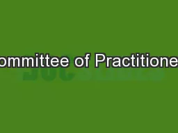 Committee of Practitioners