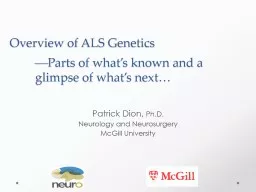 Overview of ALS Genetics