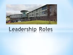 Leadership Roles Roles available