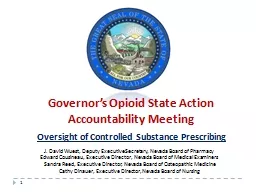 Governor’s Opioid State Action Accountability Meeting