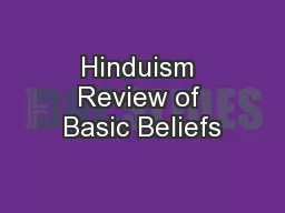 Hinduism Review of Basic Beliefs