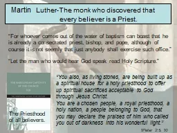 Martin  Luther-The monk who discovered