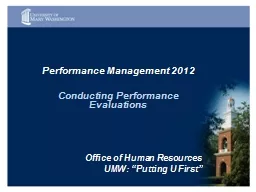 Performance Management 2012