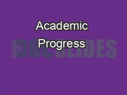 Academic Progress & Promotion