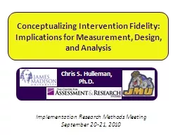 Conceptualizing Intervention Fidelity: