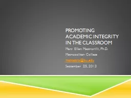 Promoting academic integrity in the classroom
