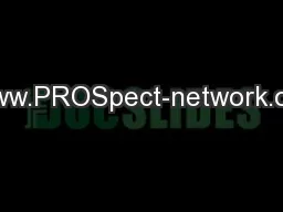 www.PROSpect-network.org