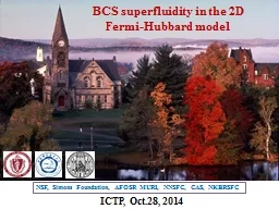 BCS  superfluidity  in the 2D
