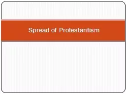Spread of Protestantism