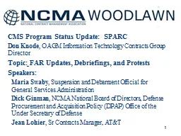 CMS Program Status Update:
