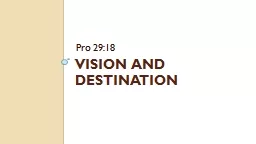 Vision and Destination 