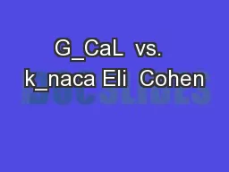 G_CaL  vs.  k_naca Eli  Cohen