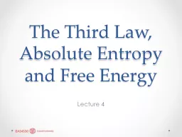 The Third Law, Absolute Entropy and Free Energy