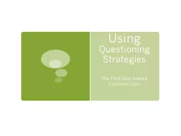 Using  Questioning Strategies