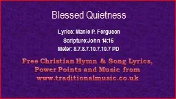 Blessed Quietness Lyrics: