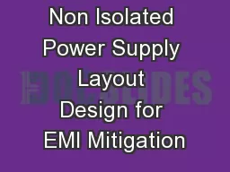 Non Isolated Power Supply Layout Design for EMI Mitigation