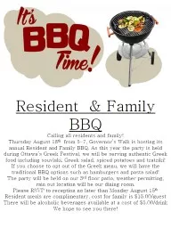 Resident  & Family BBQ