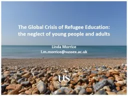 The Global Crisis of Refugee Education: the neglect of young people and adults