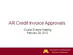 AR Credit Invoice Approvals