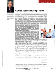 Capably Communicating Science THERE IS NO SHORTAGE OF