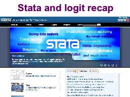 Stata  and  logit  recap