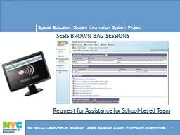 SESIS BROWN BAG SESSIONS