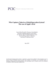 Who Captures Value in a Global Innovation System The c