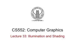 CS552: Computer Graphics