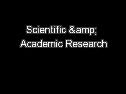 Scientific & Academic Research