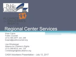 Regional Center Services