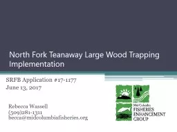 North Fork  Teanaway  Large Wood Trapping