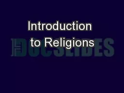 Introduction to Religions