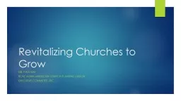 Revitalizing Churches to Grow