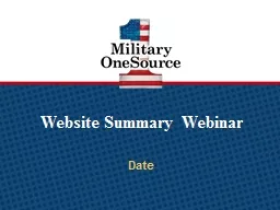 Website Summary  Webinar